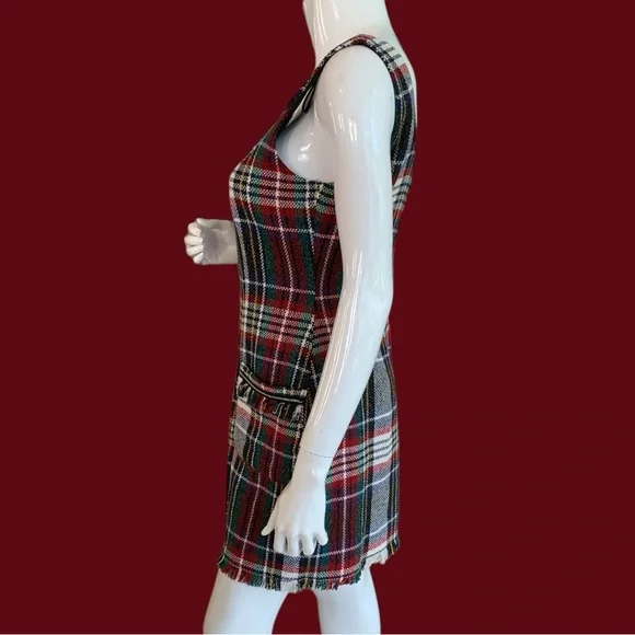 ZARA TRF COLLECTION SLEEVELESS PLAID DRESS. WOMEN’S SIZE LARGE NEW WITH TAG - Picture 3 of 9